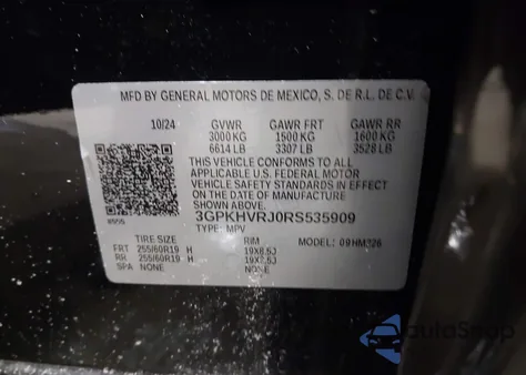 2024 Honda Prologue Ex from USA, damaged, VIN 3GPKHVRJ0RS535909